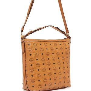 MCM Convertible Tote Leather Hobo Bag Crossbody
